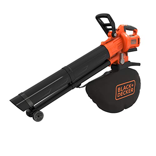 Black+Decker Akku Laubsauger/-bläser mit Häcksler BCBLV36B (45l Fangsack, bürstenloser Motor, 210 km/h Luftgeschwindigkeit und hohe Saugleistung – 36V, Lieferung ohne Akku und Ladegerät) von Black+Decker