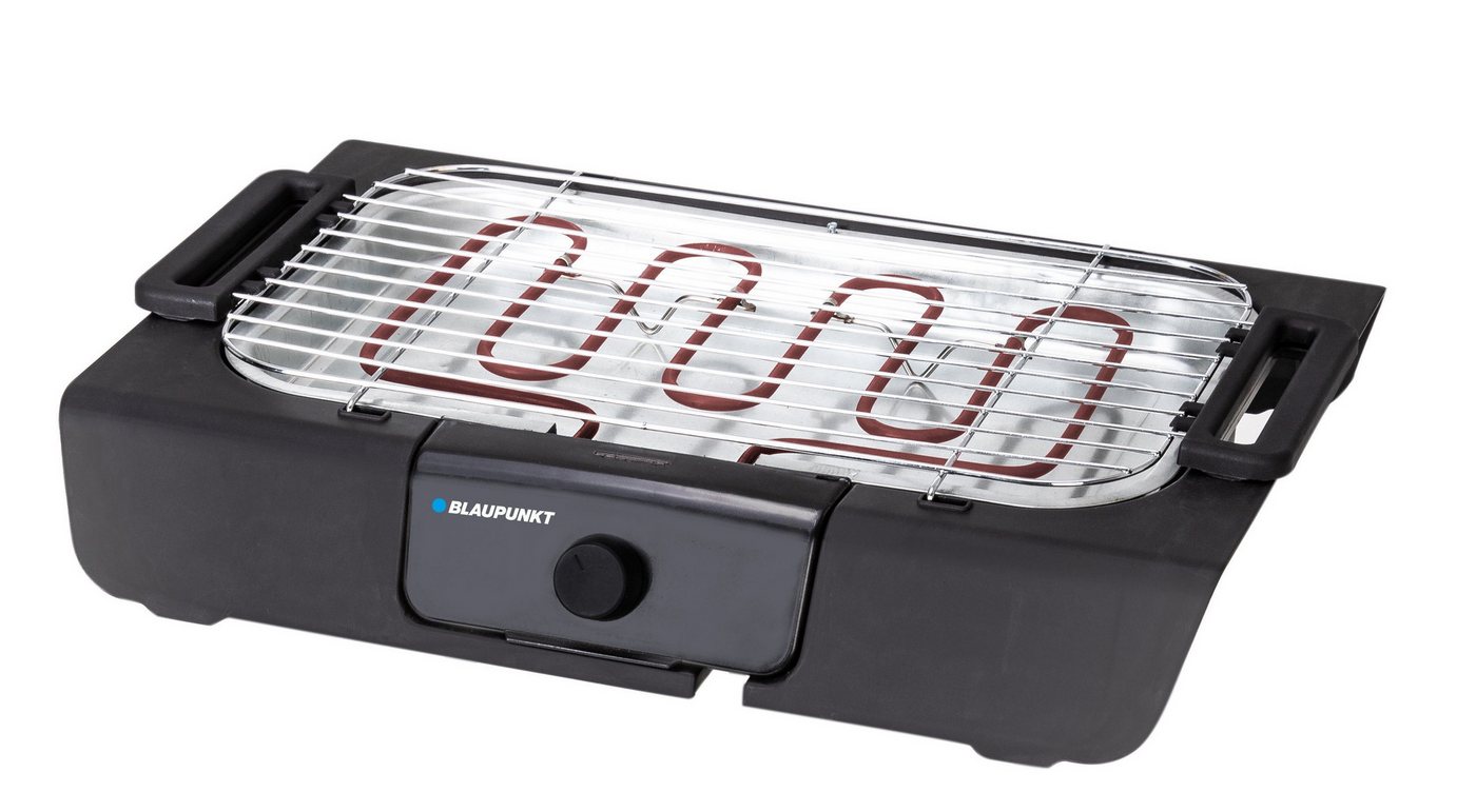 Blaupunkt Tischgrill MEN809 Elektrogrill Tischgrill elektrisch Balkon, Grill Elektro, 2000,00 W, 2 Zonen, Elektrischer Grill Garten Antihaftbeschichtet 50 x 34 x 15 cm von Blaupunkt