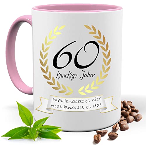 Blickfang Geburtstagsgeschenk, Geburtstagstasse für Männer & Frauen personalisiert mit Jahreszahl| Kaffee- Tee- Fototasse| Geschenkidee |Spülmaschinenfest (Rosa) von Blickfang