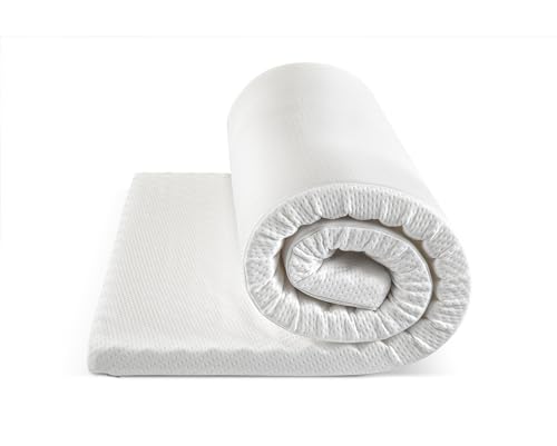 Premium Matratzentopper mit Memory Foam Effekt 90x200 & 140x200 cm – Atmungsaktiv, Hypoallergen & Ergonomisch für alle Schlafpositionen, Viscoelastischer Schaum, mit Waschbarem Bezug (140x200) von BlinqBlinq