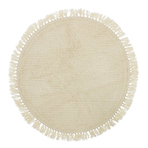 Bloomingville Runder Teppich aus Wolle, Beige, Natur, 110 cm von Bloomingville