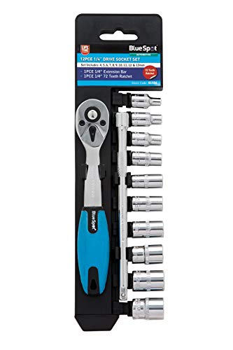 Blue Spot Steckschlüssel-Set, 6,35 mm, 12 Teile von Blue Spot Tools