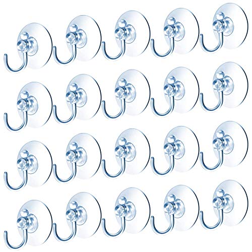 Saugnapf Haken Kunststoff Klar Saugnapf Pads für Fenster Glas Dusche Bad Küche Wand mit 4 Styles 60mm 50mm 40mm 30mm Unterstützung Festivals Party Events Motto Karneval Deko 40 mm von Blue_Stone