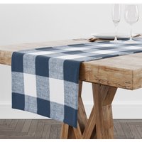 Blauer Tischläufer Für Esstisch, Blaue Bettwäsche Küche Tisch Dekor, Hochzeitsgeschenk Paar Einzigartig, Party & Hochzeit Tischläufer von BlueHavenDecor