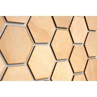 Holz Wandplatten 9 Stück, Mosaik Panel, Hexagon Waben Wandplatte, Schlafzimmer Dekoration, Dekoration Für Das Wohnzimmer, Wanddekoration von BlueHomeStory