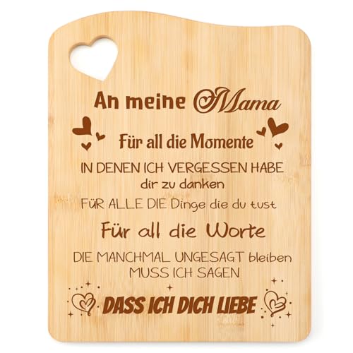 Blumuze Geschenke für Mama, Bambus Schneidebrett Mama Geschenke,Muttertagsgeschenk Geburtstagsgeschenk Weihnachten für Mama,Beste Mutter Geschenkidee Mutter Geschenk zum Muttertag von Blumuze