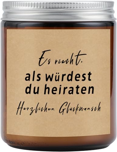 Blumuze Hochzeitsgeschenke für Brautpaar, Duftkerzen Geschenke Hochzeit für Paare, Mr und Mrs Verlobungsgeschenk für Beide, Jahrestag Geschenk zur Hochzeit von Blumuze