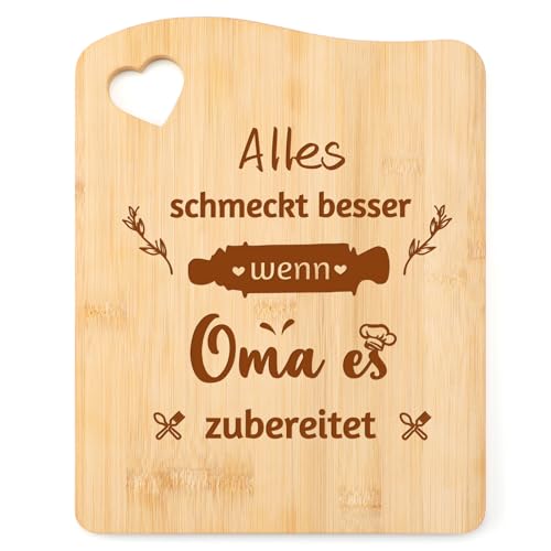 Blumuze Oma Geschenke, Bambus Schneidebrett Geschenk für Oma,Geburtstagsgeschenk Weihnachten Muttertagsgeschenk für Oma,Beste Oma Geschenkidee von Blumuze