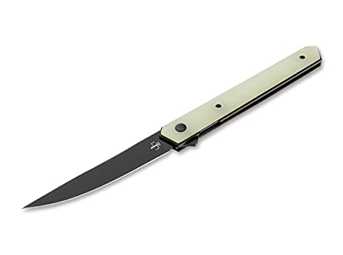 Böker Plus® Kwaiken Air G10 Jade - Gentleman Flipper G10 Taschenmesser mit schwarzer Klinge - Folding EDC Einhand Klappmesser mit Geschenk-Box (Kwaiken Air G10 JADE) von Böker Plus