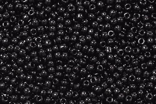 10g TOHO Round 11/0 TR-11-49 Black, small Japanese glass seed beads rocailles von Bohemia Crystal Valley