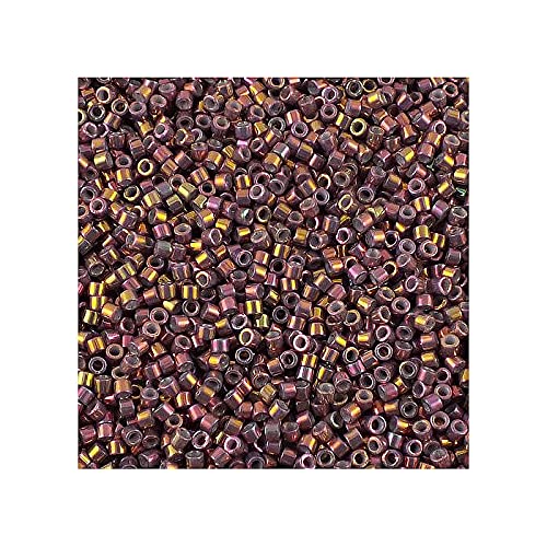 5 g Miyuki Delica Rocailles Seed Beads, 11/0 (1.6 mm) Tea Berry Metallic Luster (Miyuki Delica Rocailles Samenperlen Schwarz Blau) von Bohemia Crystal Valley