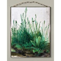 Albrecht Dürer - Das Große Stück Rasen. Glasmalerei Und Druck Auf Leinwand. | Leinwand 280 G/M² MattGeschenk.geschenk von Bohemiaimage