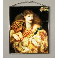 Dante Gabriel Rossetti - Monna Vanna. Glasmalerei Und Druck Auf Leinwand | 280 G/M² Starke Leinwand, Matt von Bohemiaimage