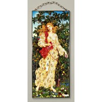 Evelyn De Morgan-Flora. Glasmalerei Und Druck Auf Leinwand | 280 G/M² Starke Leinwand, MattGeschenk von Bohemiaimage