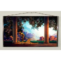 Maxfield Parrish - Tagesanbruch | 1922, Glasmalerei Und Druck Auf Leinwand | 280 G/M² Dicke Leinwand Geschenkgeschenk von Bohemiaimage