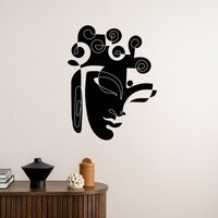 Buddha Gesicht Vinyl Wand Aufkleber Buddhismus Meditation Raum Zen Moderne Decor Wandbild | #3282Da von BoldArtsy