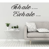 Inhale Exhale Vinyl Wand Aufkleber Yoga Meditation Zen Schriftzug Wörter Wandbild | #3224Da von BoldArtsy