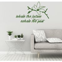 Inhale The Future Vinyl Wandaufkleber Sakura Zweig Yoga Aufkleber Wandbild | #3223Da von BoldArtsy