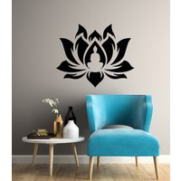 Lotus Blume Vinyl Wand Aufkleber Buddha Yoga Studio Meditation Raum Wandbild | #3241Da von BoldArtsy