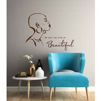 Schöne Frau Vinyl Wand Aufkleber Black Lady Inspiration Zitat Wandbild | #3211Da von BoldArtsy