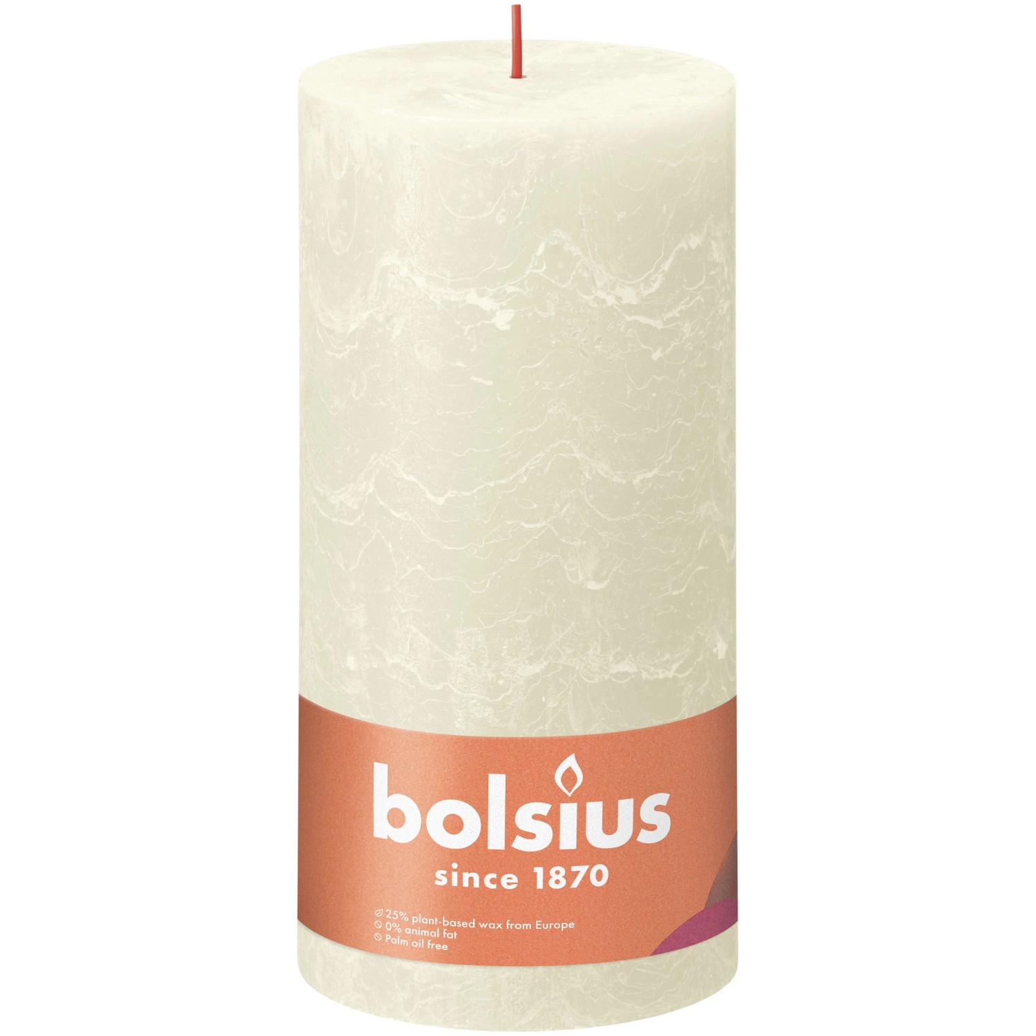 Bolsius Rustik-Kerze Shine 200/100 mm Weiche Perle von Bolsius
