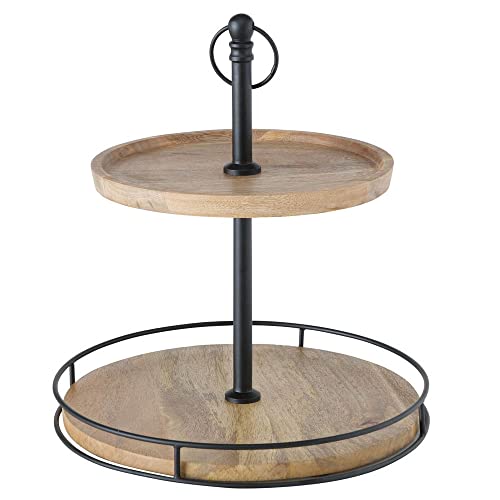 BOLTZE Etagere SCANDI natur schwarz aus Holz und Metall Dekoetagere modern Holzetagere von BOLTZE