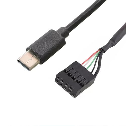 Bolwins F23S USB Cauf USB Header Dupont Kabel, USB C Stecker auf 9 polige Buchse, USB Header, PCB, Motherboard, Dupont USB Verlängerungskabel, 50 cm von Bolwins