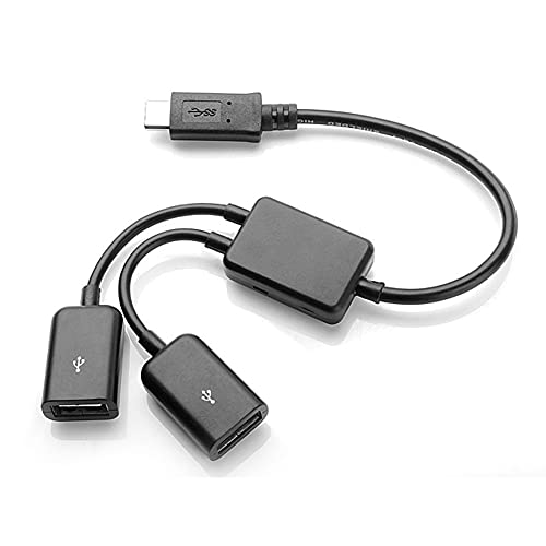 Bolwins H67S USB C Stecker auf Dual USB Buchse Kabel Adapter USB C OTG Kabel, USB Type C 1 Stecker auf 2 Buchse Dual Ports Hub Kabel für Laptop PC & Maus Stick von Bolwins