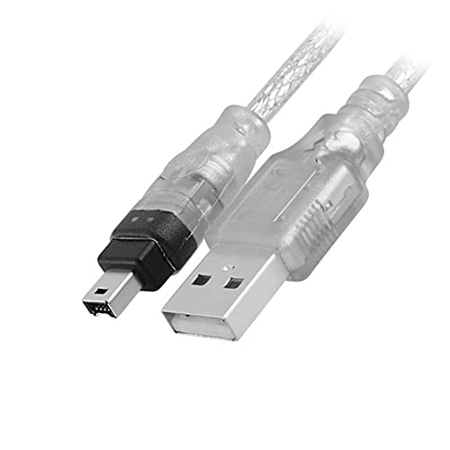 P95S iLink-Adapterkabel USB 2.0 auf IEEE 1394 4 Pol. Stecker Firewire Sync Kabel 150cm, USB 2.0 Stecker auf 4-poliger IEEE 1394 Stecker für So ny DCR TRV75E DV von Bolwins