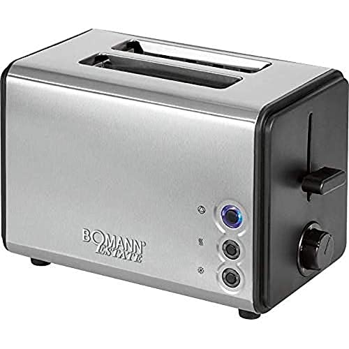 Bomann TA 1371 CB — 2 Scheiben-Toaster, Brötchenaufsatz abnehmbar, Edelstahlgehäuse, 750-850 Watt von Bomann