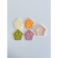 Lebkuchenhaus Ausstecher | Stempel Set Weihnachten Haus Ausstechform Winter Fondant Formen 3D Gedruckt von BonBunnyBake