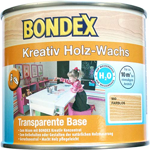 0,5L Bondex Kreativ Holz Wachs farblos Holz Lasur Holzwachs von Bondex