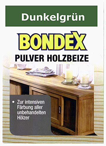 Bondex Holzbeize Pulverbeize Beutelbeize Beize auf Wasserbasis für Möbel 5er Pack (dunkelgrün) von Bondex