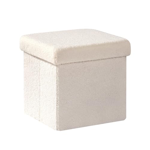 Bonlife Sitzbank mit Stauraum, klappbare Sitztruhe, Aufbewahrungsbox, Fußbank,Blüten, für Flur, Wohnzimmer und Schlafzimmer, Weiß,32x32x32 cm Bonlife Sitzbank mit Stauraum, klappbare Sitztruhe, Aufbewahrungsbox, Fußbank,Blüten, für Flur, Wohnzimmer und Schlafzimmer, Weiß,32x32x32 cm von Bonlife