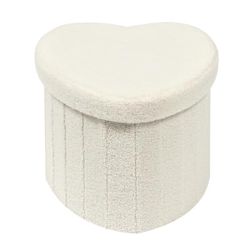 Bonlife Sitzbank mit Stauraum, klappbare Sitztruhe, Aufbewahrungsbox, Fußbank,Liebe,für Schlafzimmer Wohnzimmer Flur,Weiß,38x38x38 cm Bonlife Sitzbank mit Stauraum, klappbare Sitztruhe, Aufbewahrungsbox, Fußbank,Liebe,für Schlafzimmer Wohnzimmer Flur,Weiß,38x38x38 cm von Bonlife