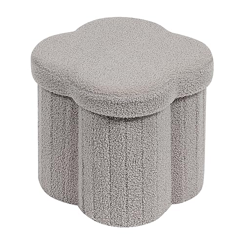 Bonlife Sitzbank mit Stauraum, klappbare Sitztruhe, Aufbewahrungsbox, Fußbank,Blüten, für Flur, Wohnzimmer und Schlafzimmer, Grau,32x32x32 cm Bonlife Sitzbank mit Stauraum, klappbare Sitztruhe, Aufbewahrungsbox, Fußbank,Blüten, für Flur, Wohnzimmer und Schlafzimmer, Grau,32x32x32 cm von Bonlife