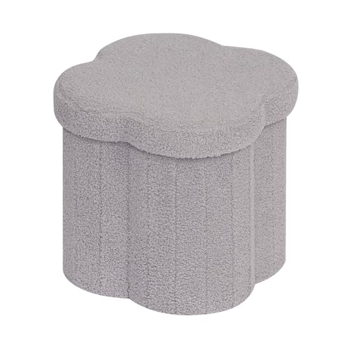 Bonlife Sitzbank mit Stauraum, klappbare Sitztruhe, Aufbewahrungsbox, Fußbank,Blüten, für Flur, Wohnzimmer und Schlafzimmer, Grau,38x38x38 cm Bonlife Sitzbank mit Stauraum, klappbare Sitztruhe, Aufbewahrungsbox, Fußbank,Blüten, für Flur, Wohnzimmer und Schlafzimmer, Grau,38x38x38 cm von Bonlife