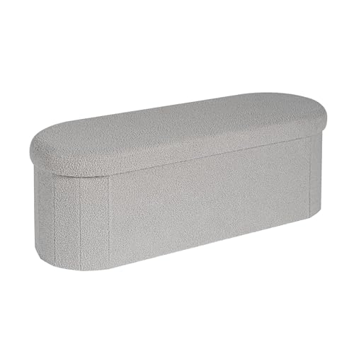 Bonlife Sitzbank mit Stauraum, klappbare Sitztruhe, Aufbewahrungsbox, Fußbank,Liebe, für Schlafzimmer Wohnzimmer Flur, Grau, 110x38x38 cm Bonlife Sitzbank mit Stauraum, klappbare Sitztruhe, Aufbewahrungsbox, Fußbank,Liebe, für Schlafzimmer Wohnzimmer Flur, Grau, 110x38x38 cm von Bonlife