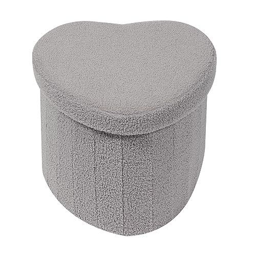 Bonlife Sitzbank mit Stauraum, klappbare Sitztruhe, Aufbewahrungsbox, Fußbank,Liebe,für Schlafzimmer Wohnzimmer Flur,Grau,38x38x38 cm Bonlife Sitzbank mit Stauraum, klappbare Sitztruhe, Aufbewahrungsbox, Fußbank,Liebe,für Schlafzimmer Wohnzimmer Flur,Grau,38x38x38 cm von Bonlife