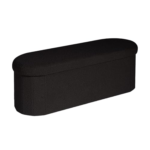 Bonlife Sitzbank mit Stauraum, klappbare Sitztruhe, Aufbewahrungsbox, Fußbank, Liebe, für Schlafzimmer Wohnzimmer Flur, Schwarz, 110x38x38 cm Bonlife Sitzbank mit Stauraum, klappbare Sitztruhe, Aufbewahrungsbox, Fußbank, Liebe, für Schlafzimmer Wohnzimmer Flur, Schwarz, 110x38x38 cm von Bonlife