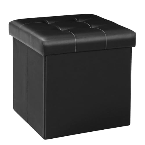 Bonlife Sitzbox mit Stauraum Faltbare Truhe Aufbewahrung Polster Hocker Sitzbank mit Schuhregal,Schwarz, 32x32x32cm Bonlife Sitzbox mit Stauraum Faltbare Truhe Aufbewahrung Polster Hocker Sitzbank mit Schuhregal,Schwarz, 32x32x32cm von Bonlife