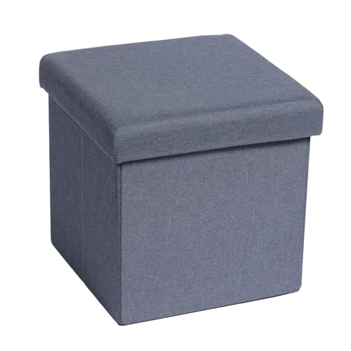 Bonlife Sitzhocker Mit Stauraum Sitzbank Faltbar Buecher Aufbewahrungsbox Klein Sitz Box Faltbox mit Deckel Blau 30x30x30cm Bonlife Sitzhocker Mit Stauraum Sitzbank Faltbar Buecher Aufbewahrungsbox Klein Sitz Box Faltbox mit Deckel Blau 30x30x30cm von Bonlife