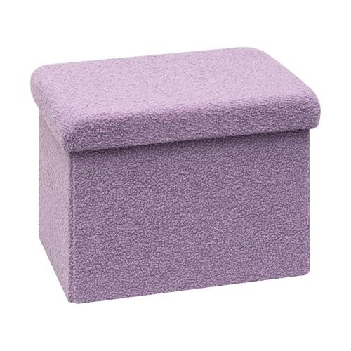 Bonlife Sitzhocker Sitzwürfel mit Stauraum, Faltbare Sitzbank, Samt Fußbank Truhen Aufbewahrungsbox, Lila, 42x32x32cm Bonlife Sitzhocker Sitzwürfel mit Stauraum, Faltbare Sitzbank, Samt Fußbank Truhen Aufbewahrungsbox, Lila, 42x32x32cm von Bonlife