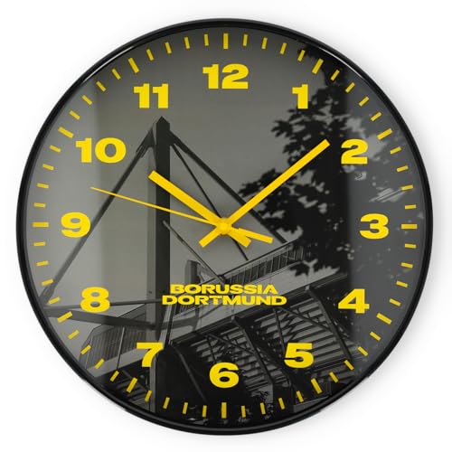 Borussia Dortmund BVB Wanduhr, Stadion-Design, 30 cm Durchmesser, Schwarz-Gelb Borussia Dortmund BVB Wanduhr, Stadion-Design, 30 cm Durchmesser, Schwarz-Gelb von Borussia Dortmund