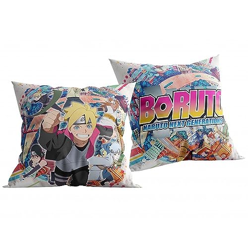 Boruto | Next Generation | 40 x 40 cm Kinder Deko-Kissen | Wende-Motiv von Halantex