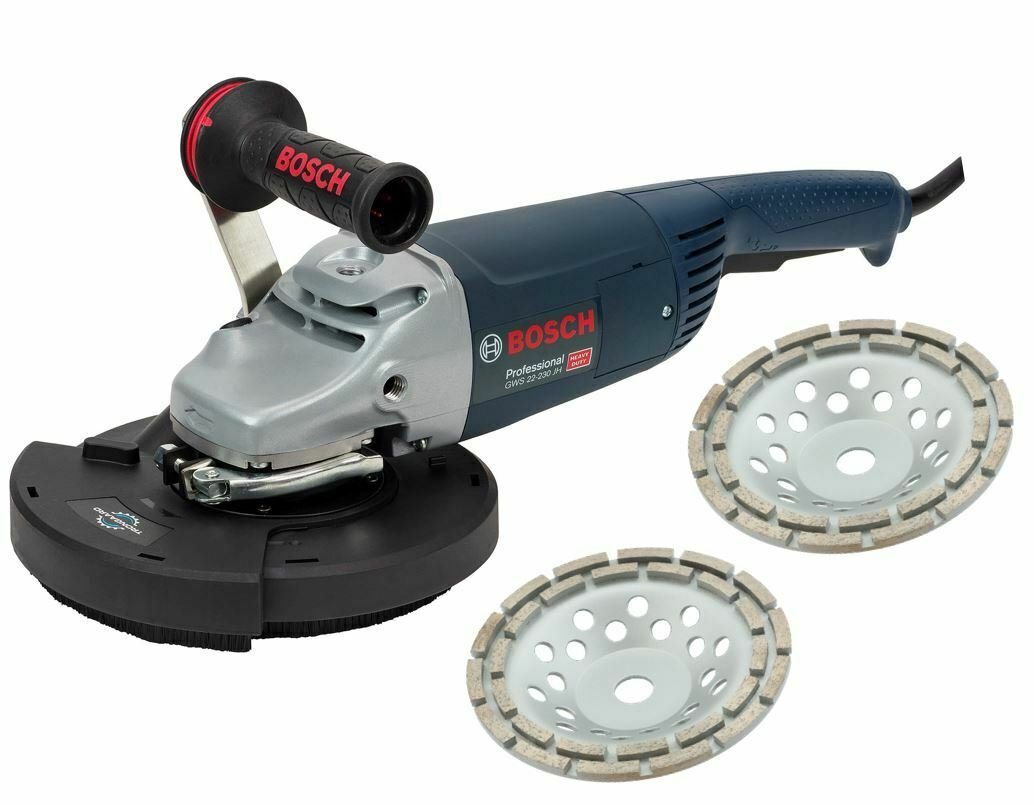 Bosch / Trongaard Winkelschleifer / Betonschleifer / 2.200W / 180mm, max. 6500 U/min, (Komplett-Set) von Bosch / Trongaard