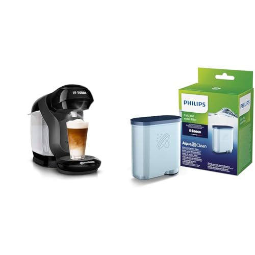 Bosch Hausgeräte Tassimo Style Kapselmaschine TAS1102 Kaffeemaschine by Bosch & Philips AquaClean Kalk- und Wasserfilter für Espressomaschine, Kein Entkalken bis 5000 Tassen, Einzelpack von Bosch Hausgeräte