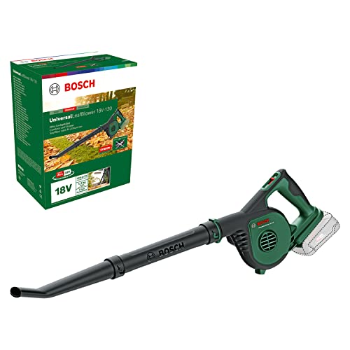 Bosch Akku-Laubbläser UniversalLeafBlower 18V-130 (Für schnelles und einfaches Säubern im Außenbereich; 18 Volt System; ohne Akku) von Bosch Home and Garden