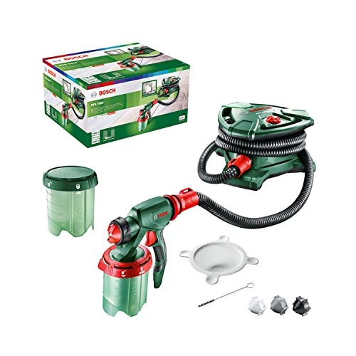 Bosch Home and Garden Bosch Farbsprühsystem PFS 7000 (1400 W, 2x Farbbehälter 1000 ml, 3x Düsen für Wandfarben, Lackfarben, Lasuren, Farbfilter, Reinigungsbürste, im Karton) von Bosch Home and Garden