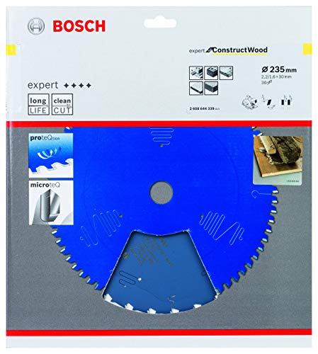 Bosch Accessories Professional 1x Kreissägeblatt Expert for Construct Wood (für Bauholz, Sägeblatt Ø 235 x 30 x 2,2 mm, Zähne 30, Zubehör Kreissäge) von Bosch Accessories